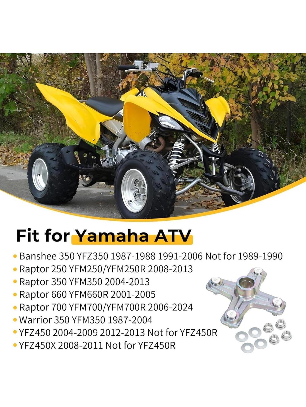 Rear Wheel Hub Kit for Yamaha Banshee 350 Warrior 350 Raptor 700 660 350 250 YFZ